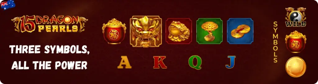 15 Dragon Pearls wild scatter and bonus symbols